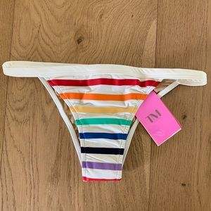 TM Rio De Janeiro Striped Bikini Bottom NWT